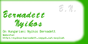 bernadett nyikos business card